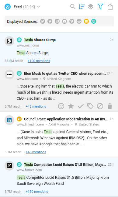 Tesla's feed filtered by News/Blogs